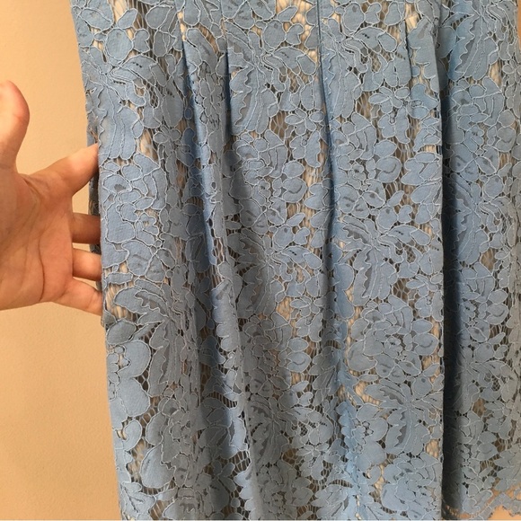 VINCE CAMUTO Women’s 4 Fit&flare Dress Blue Lace Overlay Wedding Formal Evening - Picture 7 of 10